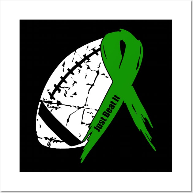 Mental Illness Awareness Football Ribbon Wall Art by KHANH HUYEN